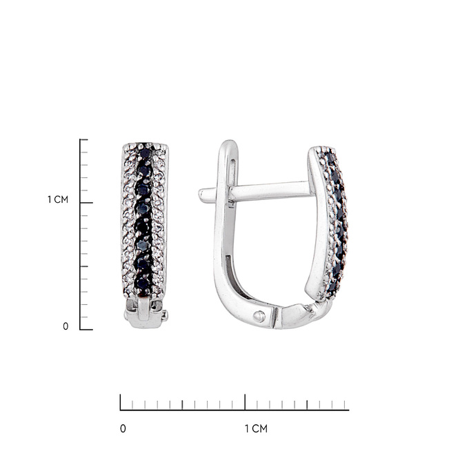 Серьги из золота 585 пробы c бриллиантами, Ц О007 2973 за 31200