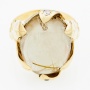 Кольцо из желтого золота 585 пробы c 2 бриллиантами и 1 кварцем вол. Л06153130 фото 2