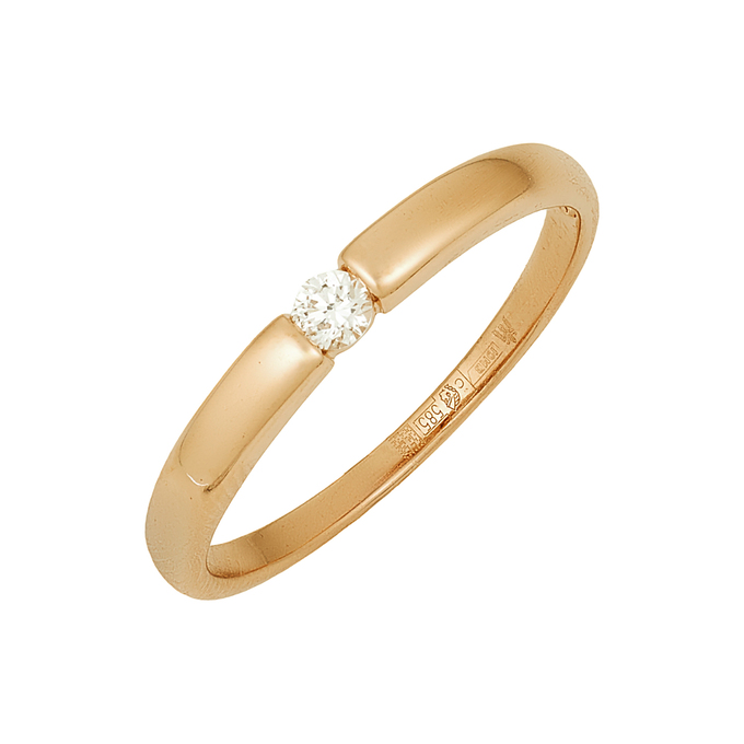 Кольцо из золота 585 пробы c бриллиантом, Л 3309 4169 за 20000