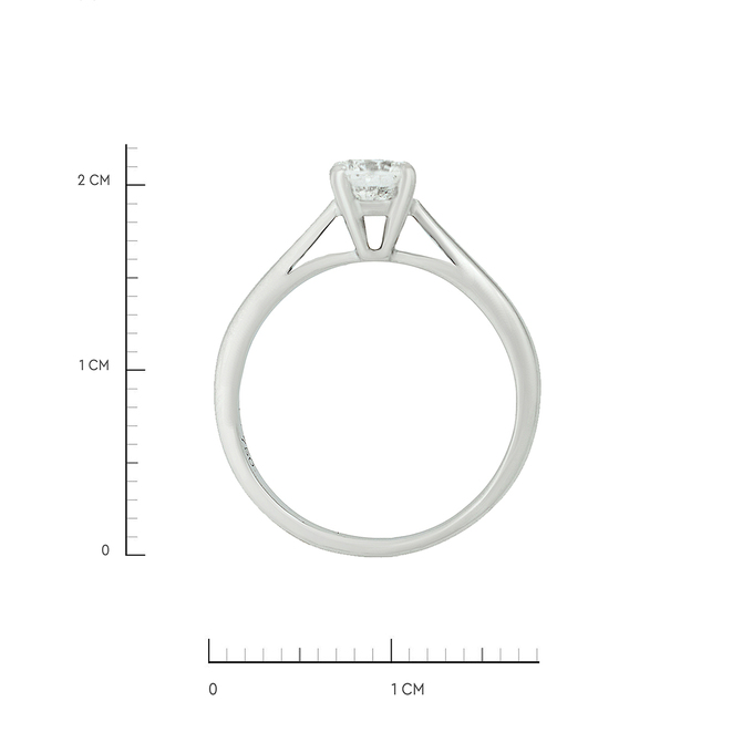 Кольцо из золота 750 пробы c бриллиантом, Л 0616 4373 за 199120