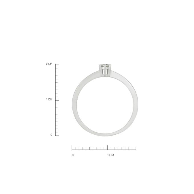 Кольцо из золота 585 пробы c бриллиантом, Л 2212 9112 за 19120
