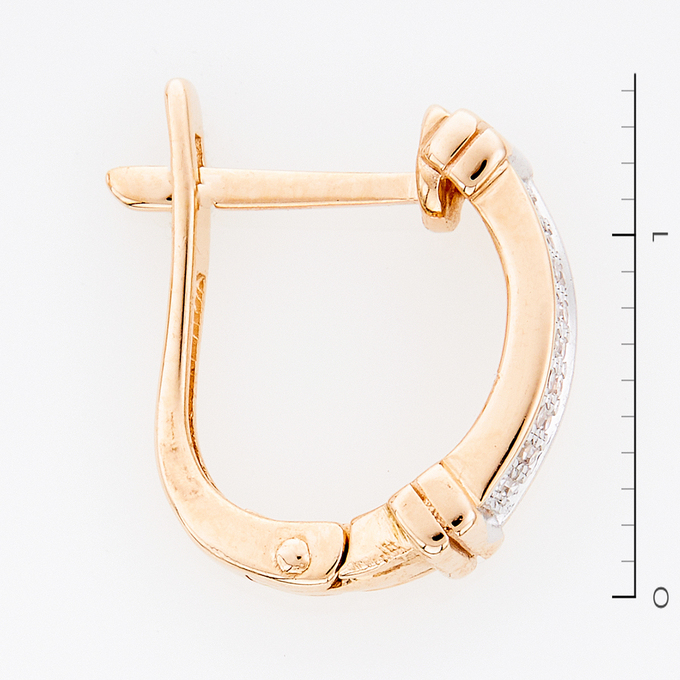Серьги из золота 585 пробы c 36 бриллиантами