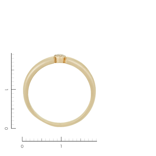 Кольцо из комбинированного золота 750 пробы c 1 бриллиантом, Л16149882 за 38320
