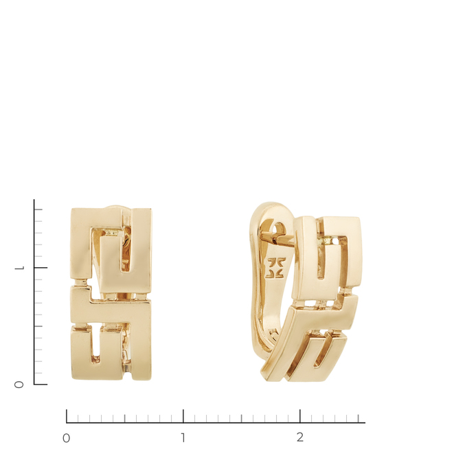 Серьги из красного золота 585 пробы
