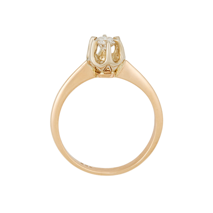 Кольцо из золота 585 пробы c бриллиантом, Л 6302 0249 за 73640