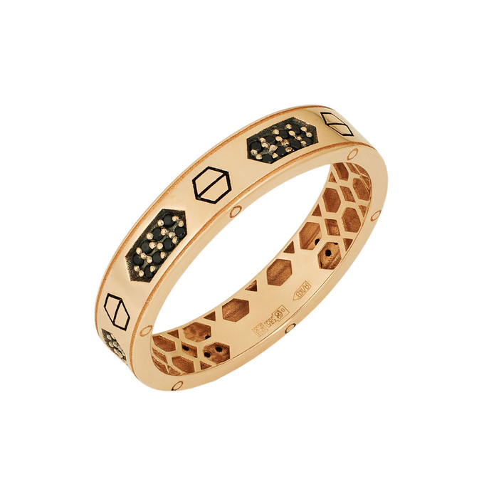 Кольцо из золота 585 пробы c фианитами, Л 0617 0621 за 40720