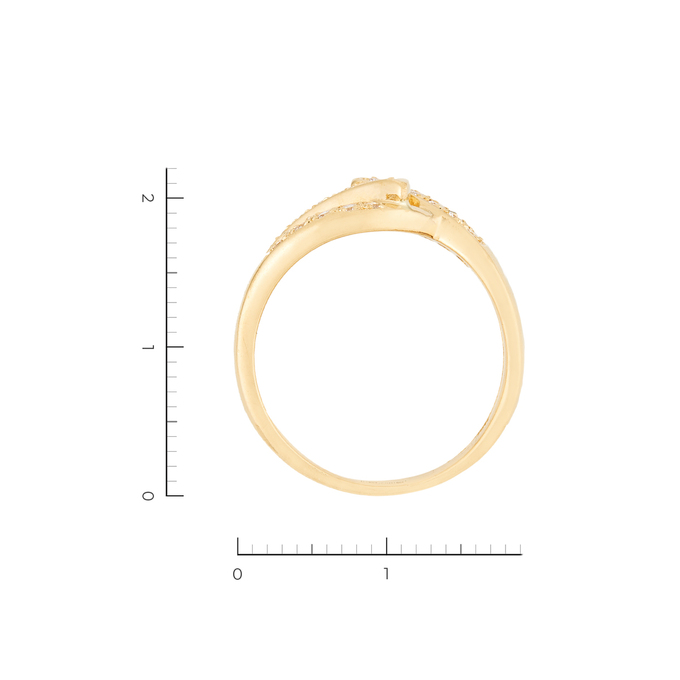 Кольцо из желтого золота 750 пробы c 22 бриллиантами, Л 6402 0380 за 81900