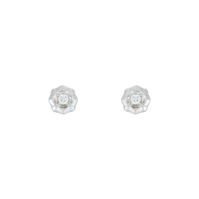 Серьга из золота 585 пробы c 1 бриллиантом