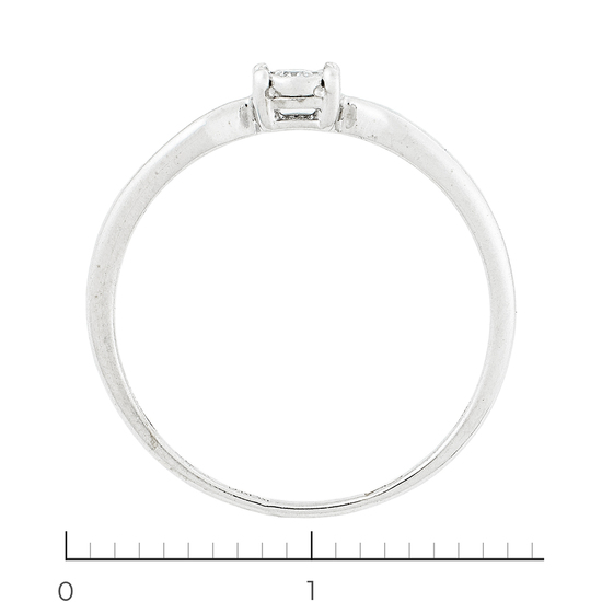 Кольцо из белого золота 585 пробы c 1 бриллиантом, Л19110168 за 4200