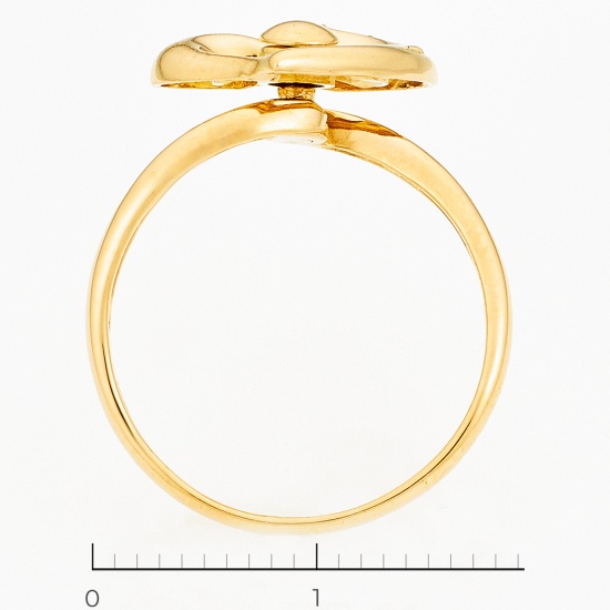 Кольцо из желтого золота 750 пробы c 3 бриллиантами, Л46079185 за 26800
