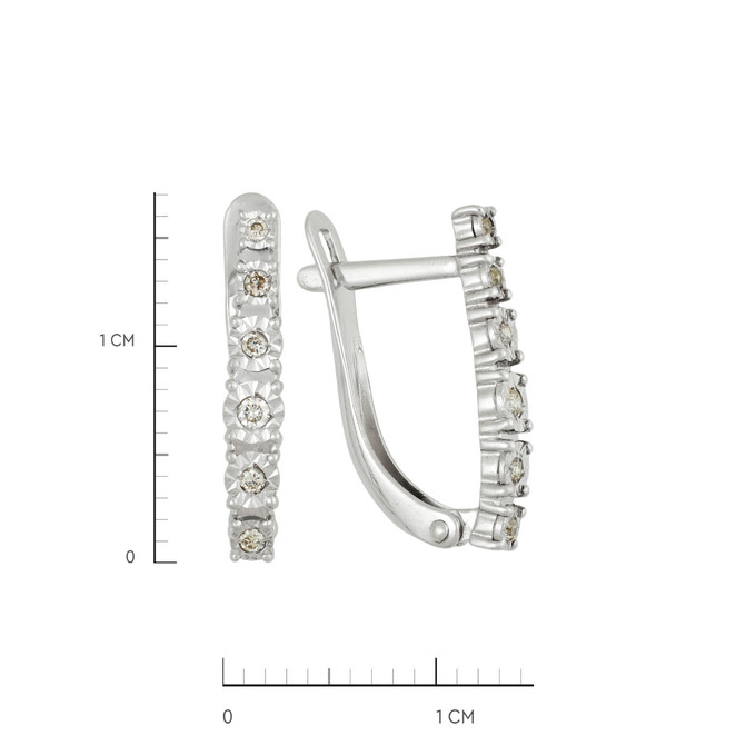 Серьги из золота 585 пробы с бриллиантами, Л 1116 4589 за 20600
