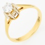Кольцо из комбинированного золота 750 пробы c 1 бриллиантом Л45064320 фото 1
