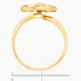 Кольцо из желтого золота 750 пробы c 3 бриллиантами Л46079185 фото 4
