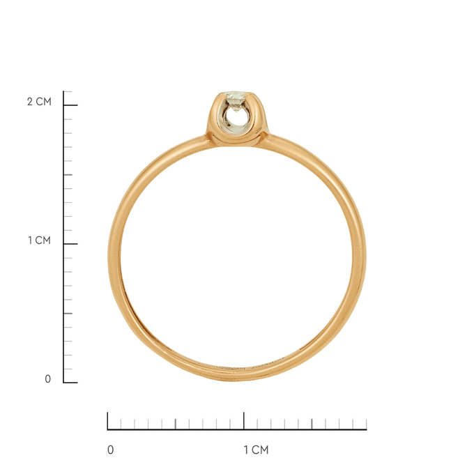 Кольцо из золота 585 пробы c бриллиантом, Л 6602 7635 за 18000