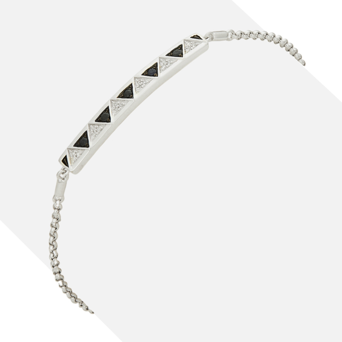 Браслет из золота 585 пробы c корундами и бриллиантами