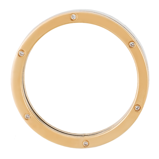 Кольцо из комбинированного золота 585 пробы c 12 бриллиантами, Л11152060 за 26530