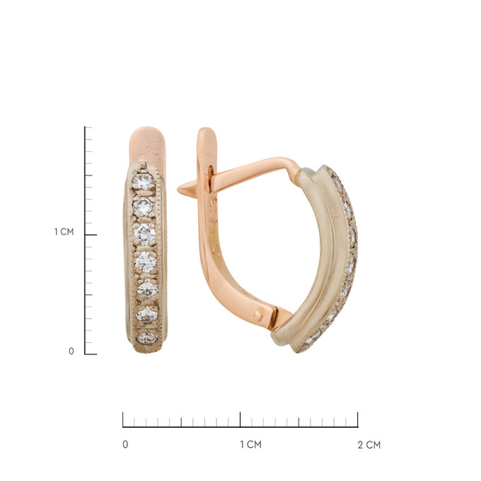 Серьги из золота 585 пробы с бриллиантами, Л 0911 6305 за 47900