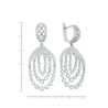 Серьги из золота 585 пробы c 207 бриллиантами