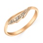 Кольцо из комбинированного золота 585 пробы c 3 бриллиантами 052520 фото 1