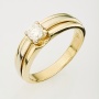 Кольцо из комбинированного золота 585 пробы c 1 бриллиантом Л33076159 фото 1