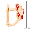 Серьги из красного золота 585 пробы c эмалями