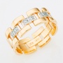 Кольцо из комбинированного золота 585 пробы c 24 бриллиантами Л61010333 фото 1