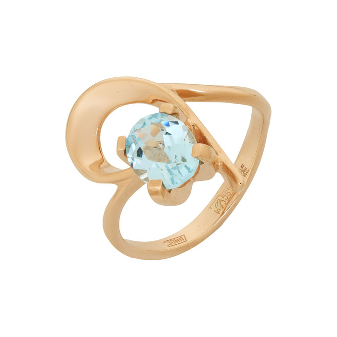 Кольцо из золота 585 пробы c топазом, Л 2808 5261 за 44160