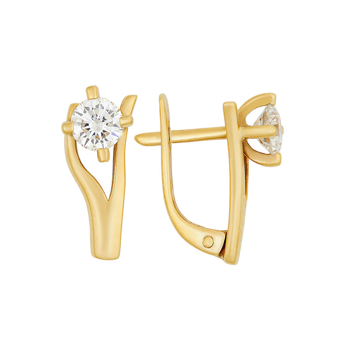 Серьги из золота 750 пробы c бриллиантами, Л 2413 0779 за 195000