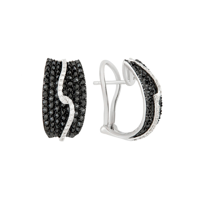 Серьги из золота 585 пробы c бриллиантами, Ц О007 2813 за 75000