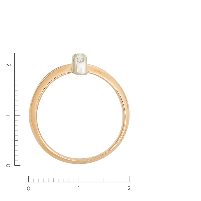 Кольцо из золота 585 пробы c 1 бриллиантом