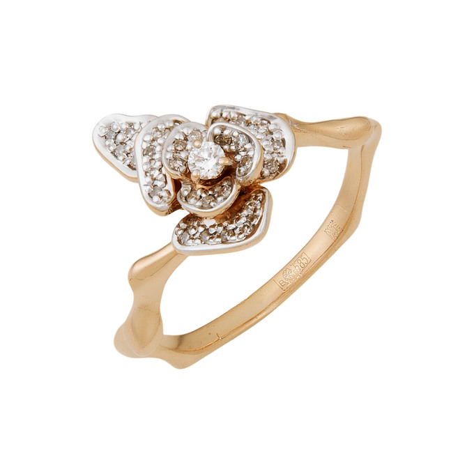 Кольцо из золота 585 пробы c бриллиантами, Л 7601 3122 за 32000