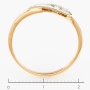 Кольцо из комбинированного золота 585 пробы c 3 бриллиантами Л73014869 фото 4