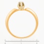 Кольцо из комбинированного золота 585 пробы c 1 бриллиантом Л18107059 фото 3