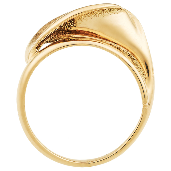 Кольцо из комбинированного золота 585 пробы c 14 бриллиантами, Л31122650 за 32700