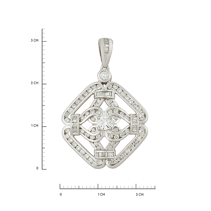 Подвеска из золота 585 пробы c бриллиантами и фианитом, Л 2812 1459 за 62650