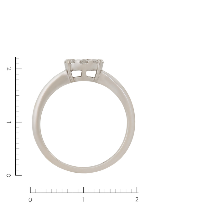 Кольцо из белого золота 750 пробы c 10 бриллиантами, Л 2413 4362 за 36400