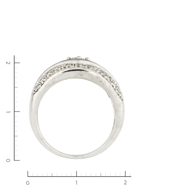 Кольцо из белого золота 750 пробы c 43 бриллиантами, Л 7000 3109 за 84900