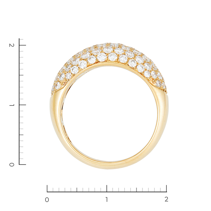 Кольцо из золота 750 пробы c 89 бриллиантами, Л 6201 7743 за 167000