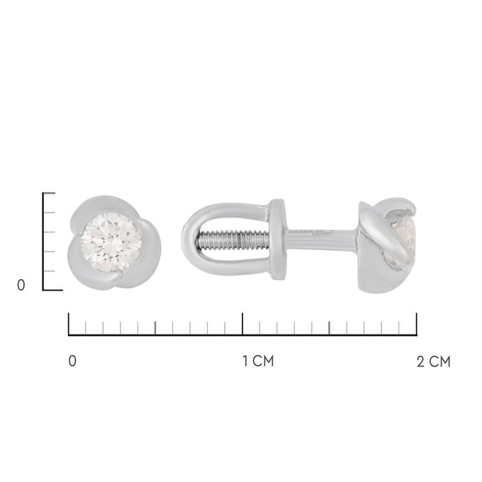 Серьги из золота 585 пробы c бриллиантами, Л 6101 3772 за 45920