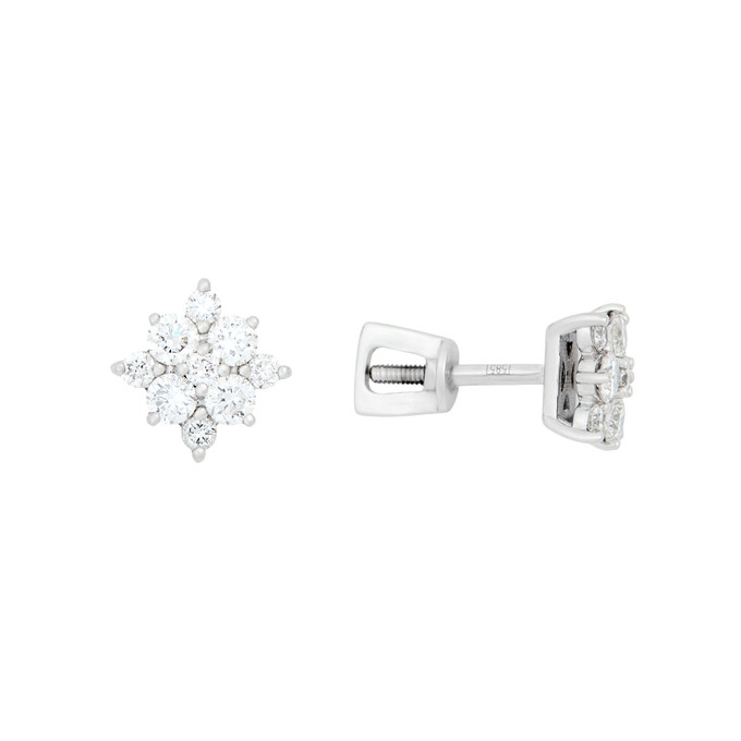 Серьга из золота 585 пробы с бриллиантами, Ц О007 3386 за 26000