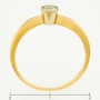 Кольцо из комбинированного золота 585 пробы c 1 бриллиантом Л09078467 фото 3