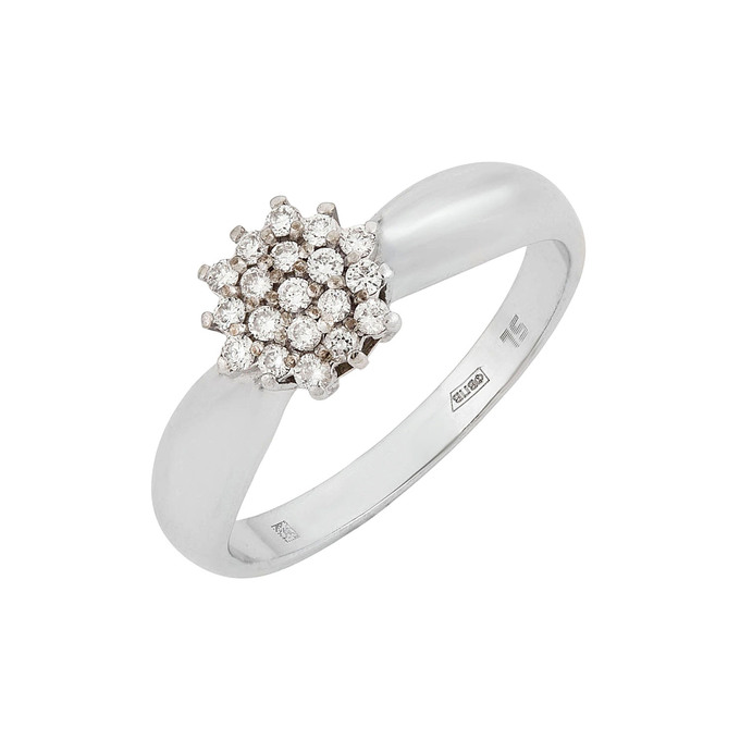 Кольцо из золота 585 пробы c бриллиантами, Л 7303 7125 за 45500