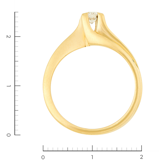 Кольцо из желтого золота 750 пробы c 1 бриллиантом, Л30117941 за 108150