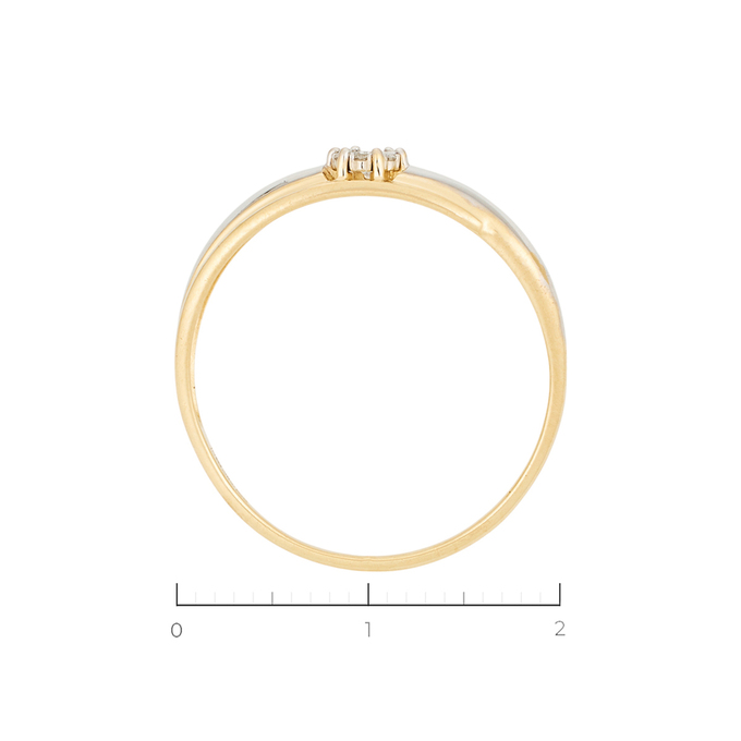 Кольцо из золота 585 пробы c 7 бриллиантами, Л 6302 2342 за 19600