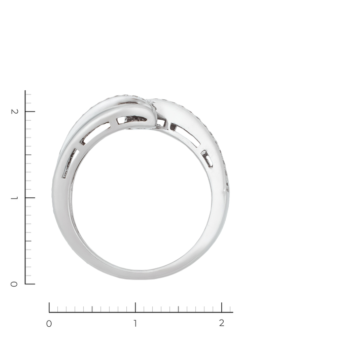 Кольцо из белого золота 585 пробы c 33 бриллиантами, Л 5703 2344 за 41230