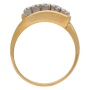 Кольцо из комбинированного золота 585 пробы c 5 бриллиантами 009991 фото 2
