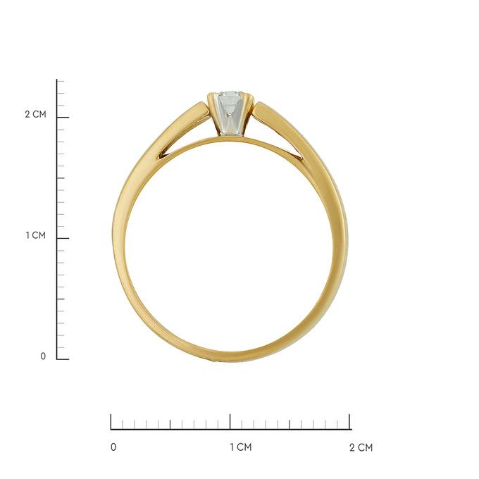 Кольцо из золота 750 пробы c бриллиантом, Л 3014 5043 за 86800