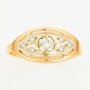 Кольцо из комбинированного золота 585 пробы c 7 бриллиантами Л45065693 фото 2