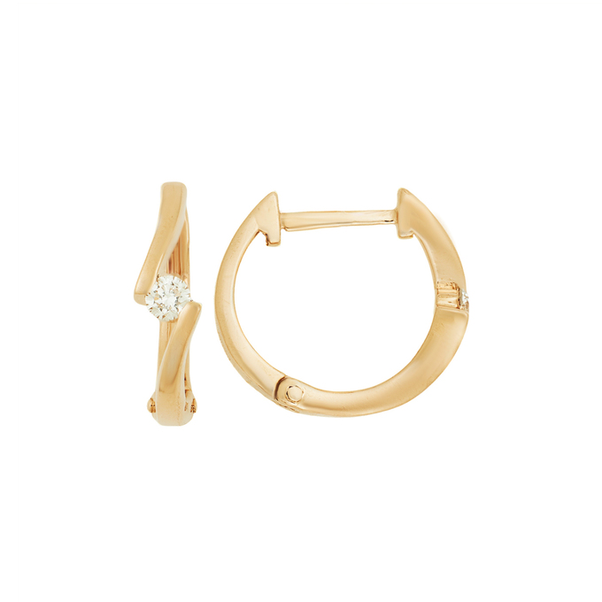 Серьги из золота 585 пробы c бриллиантами