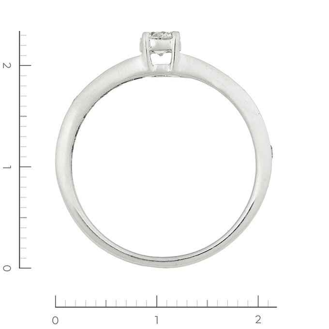 Кольцо из белого золота 585 пробы c 15 бриллиантами, Л 0910 4773 за 64900